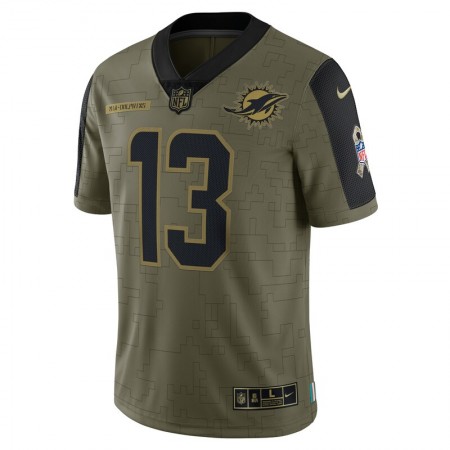 Maillot Homme Miami Dolphins Dan Marino 13 Nike 2021 Salute to Service